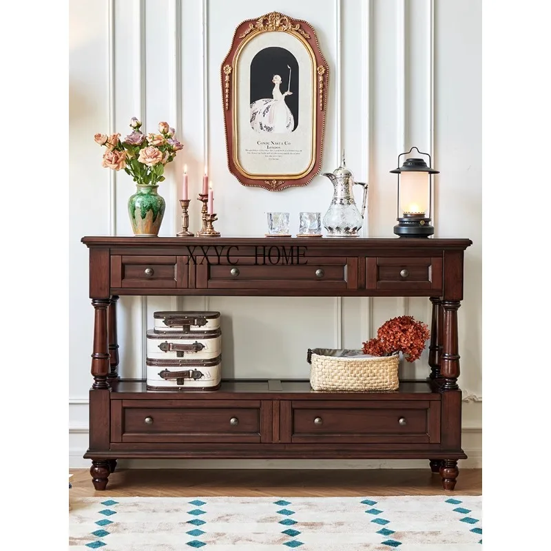 

Консоль из массива дерева для домашнего хранения, настенный шкаф для коридора