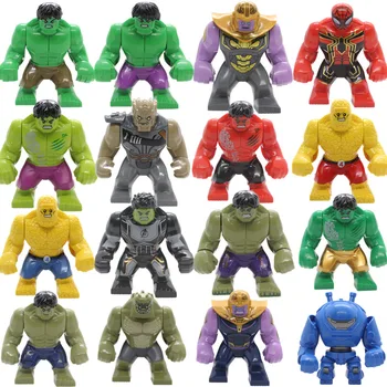 Marvel 3D Mini Block Hulk, Superhero Marvel Character Model Mobile Doll Children's Puzzle Assembly Block Toy Gift