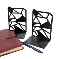 Hollow-out Metal Bookends Hourglass Design Metal Bookends for Home Office Decorative Book Stoppers Book Holders 1