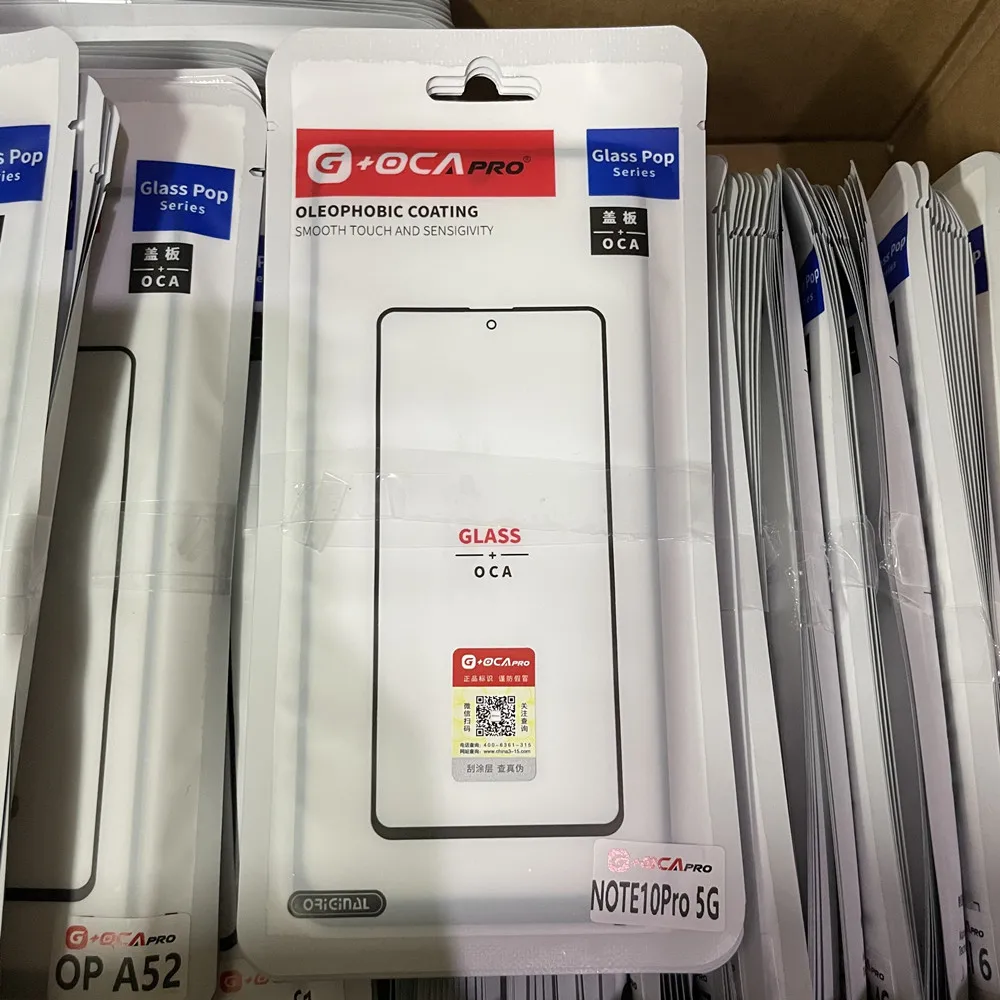 10PCS G+OCA PRO Front Glass Lens Screen with OCA For Xiaomi Redmi