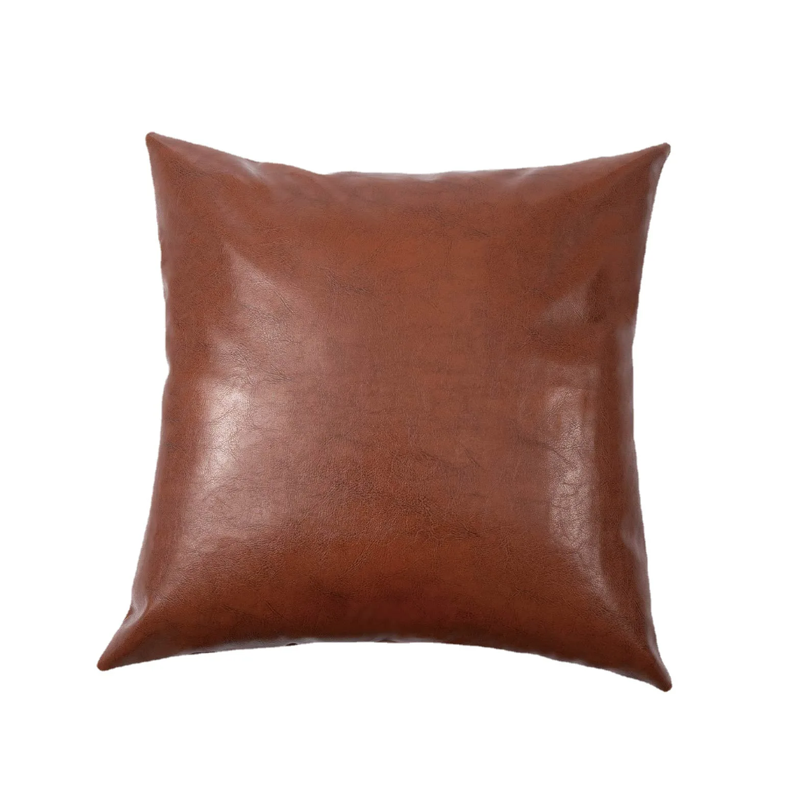 Leather Cushion Sofa Cushion Pillow Waist Cushion Office Pillow Cross Border Hotel Pillow SeBed Living Room Home Decor,18×18Inch 5
