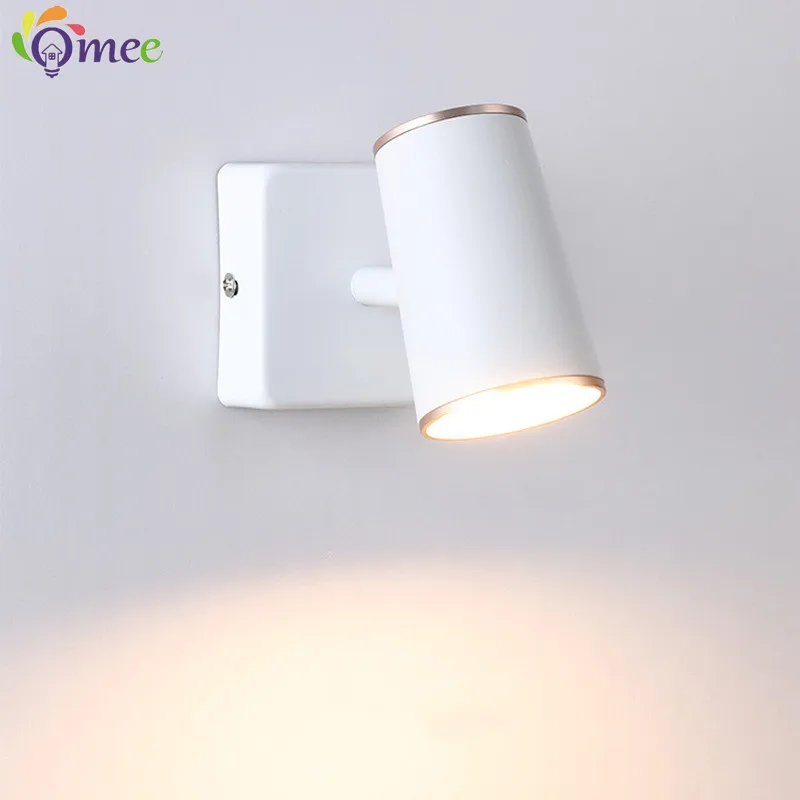 Indoor 7W GU10 Led Ceiling Wall Light Modern Style Folding 360° Rotation Home Hotel Bedroom Livingroom Bedside Reading Wall Lamp
