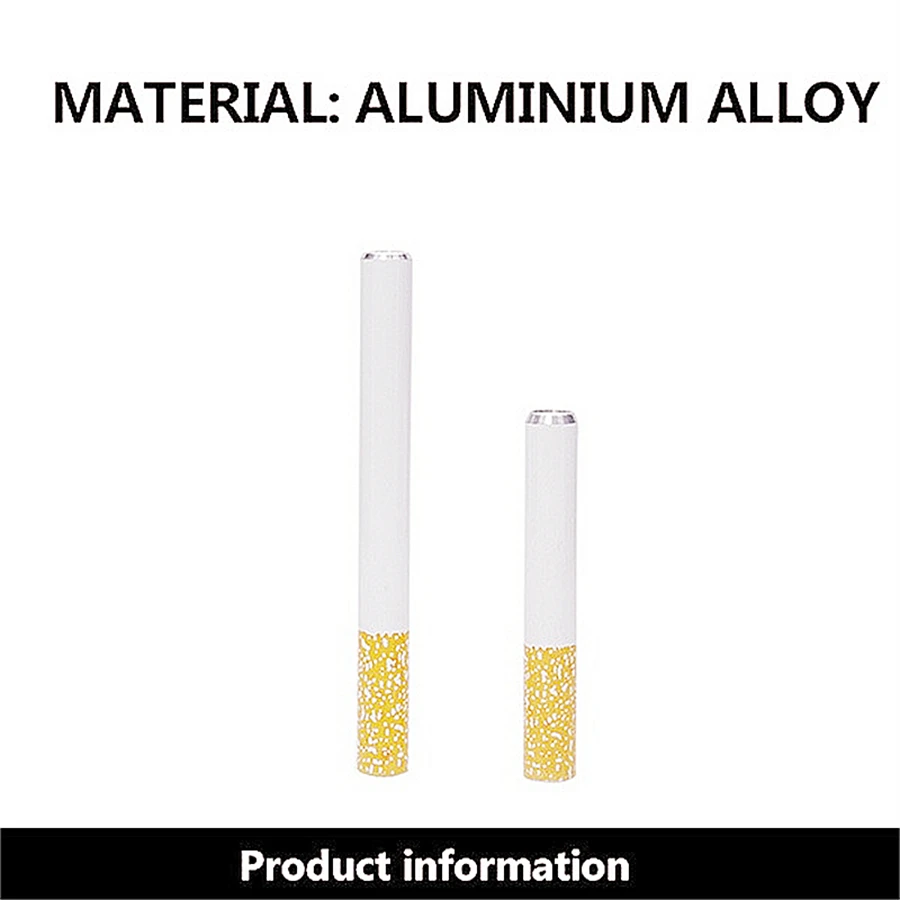 Tobacco Pipe 4Pcs Cigarette Shape Metal Aluminum Smoking Accessory For Gifts