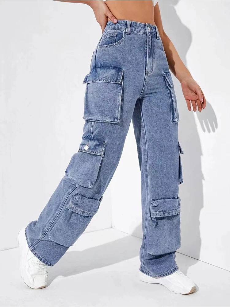 Vaqueros Retro Miss Me con corte de bota para mujer Y2K, nuevos pantalones vaqueros azules bordados con bolsillo de ala, pantalones anchos góticos Harajuku de Hip Hop, ropa de calle main image 0