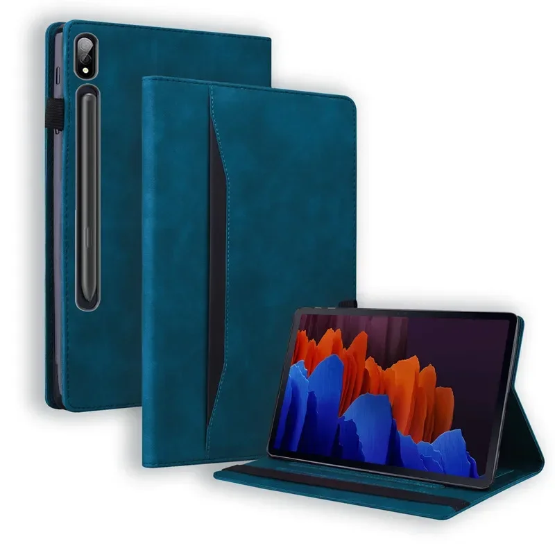 Fashion Wallet Stand PU Leather Cover for Samsung Tablets, 12.4