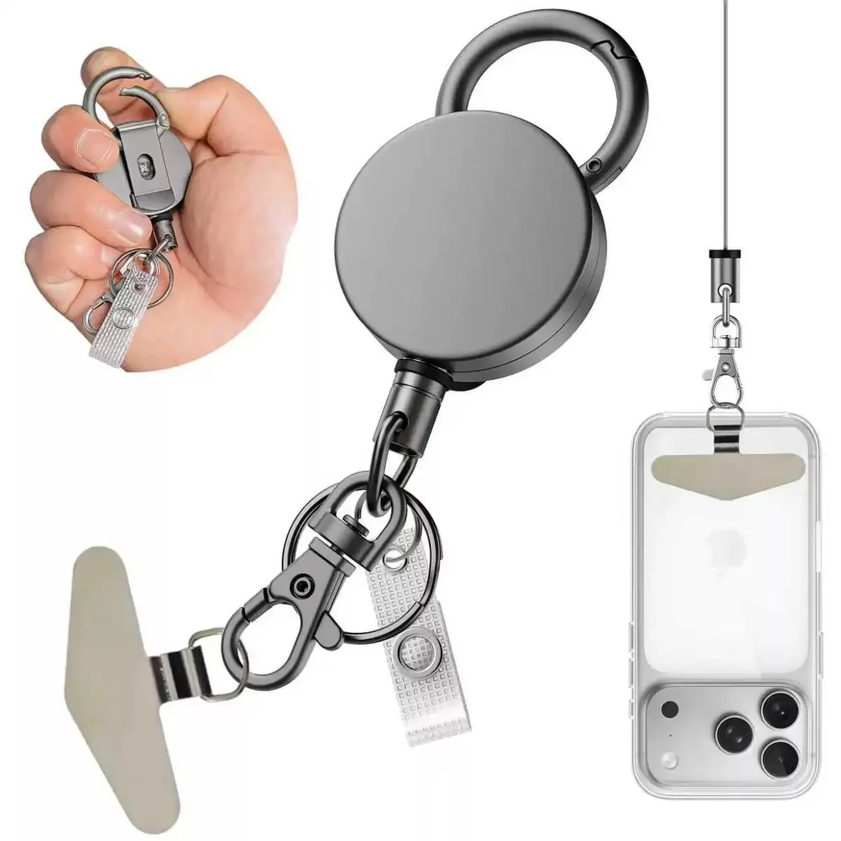 Retractable Phone Security Lanyard with Belt Clip