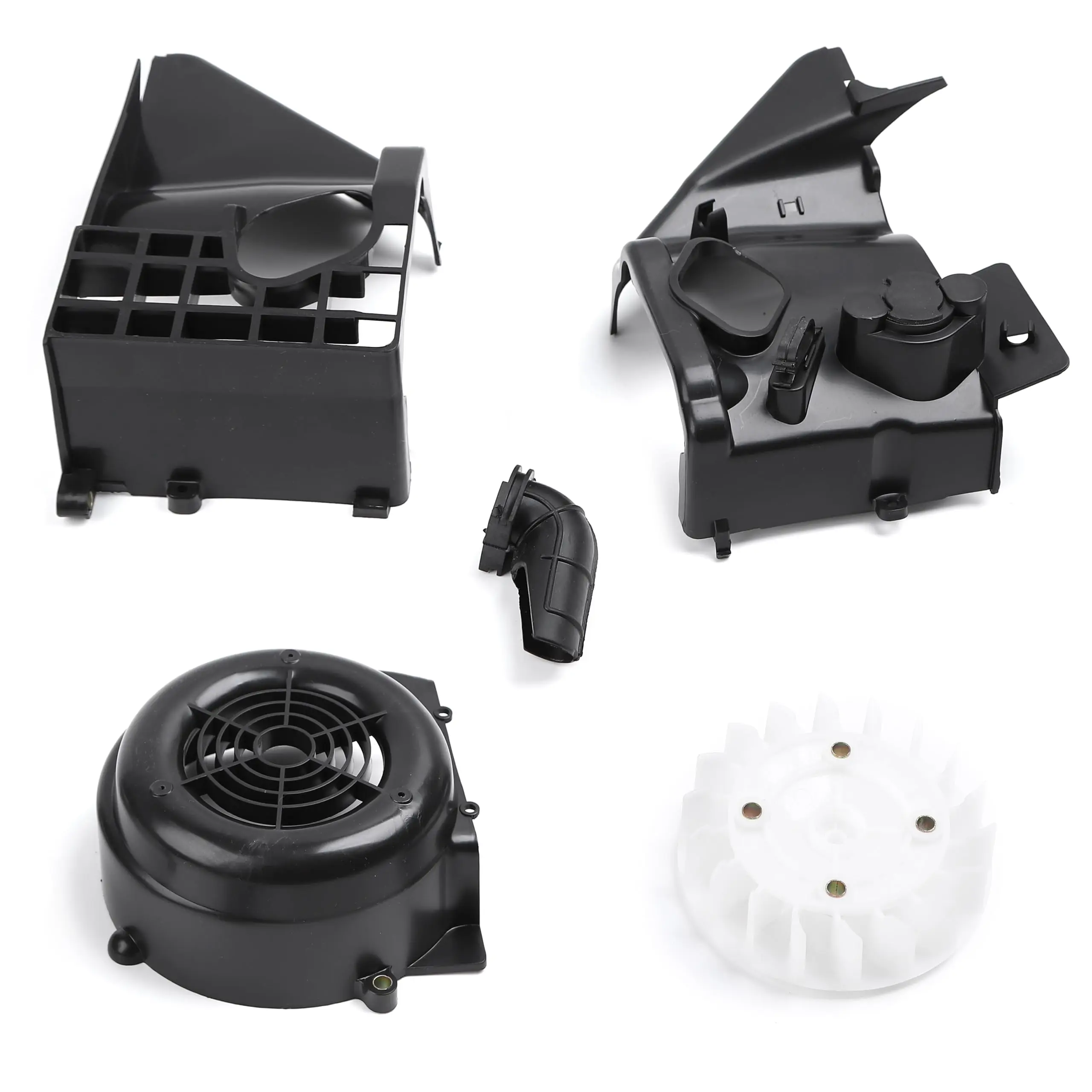 Air Director Cooling Fan Cover Assembly in PP Material Replacement for GY6 125cc 150cc ATV Go Kart Moped Scooter