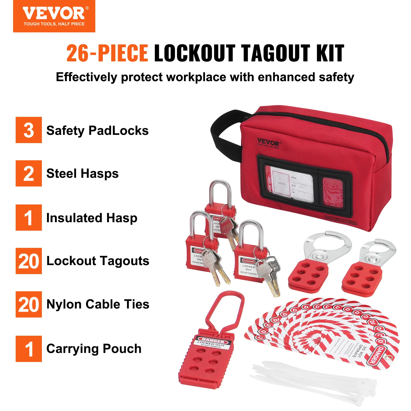 Electrical Safety Padlocks Red Set Electrical Lockout Tagout Kits ...