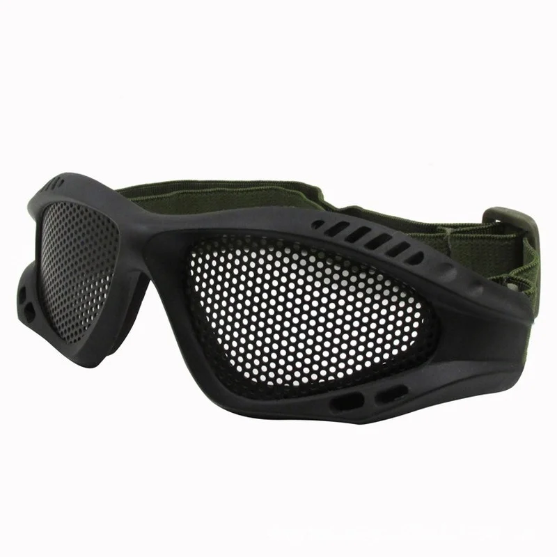 Cool BB Gun Airsoft Safety Glasses Steel Mesh Fog Free