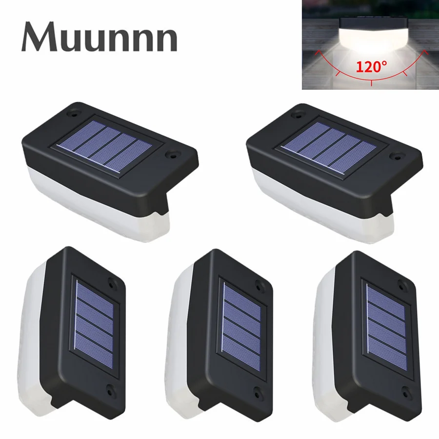 Solar Outdoor LED Light Garden Solar Lights Waterproof Power Garden Light Lamp Decoration for Patio Stair Fence