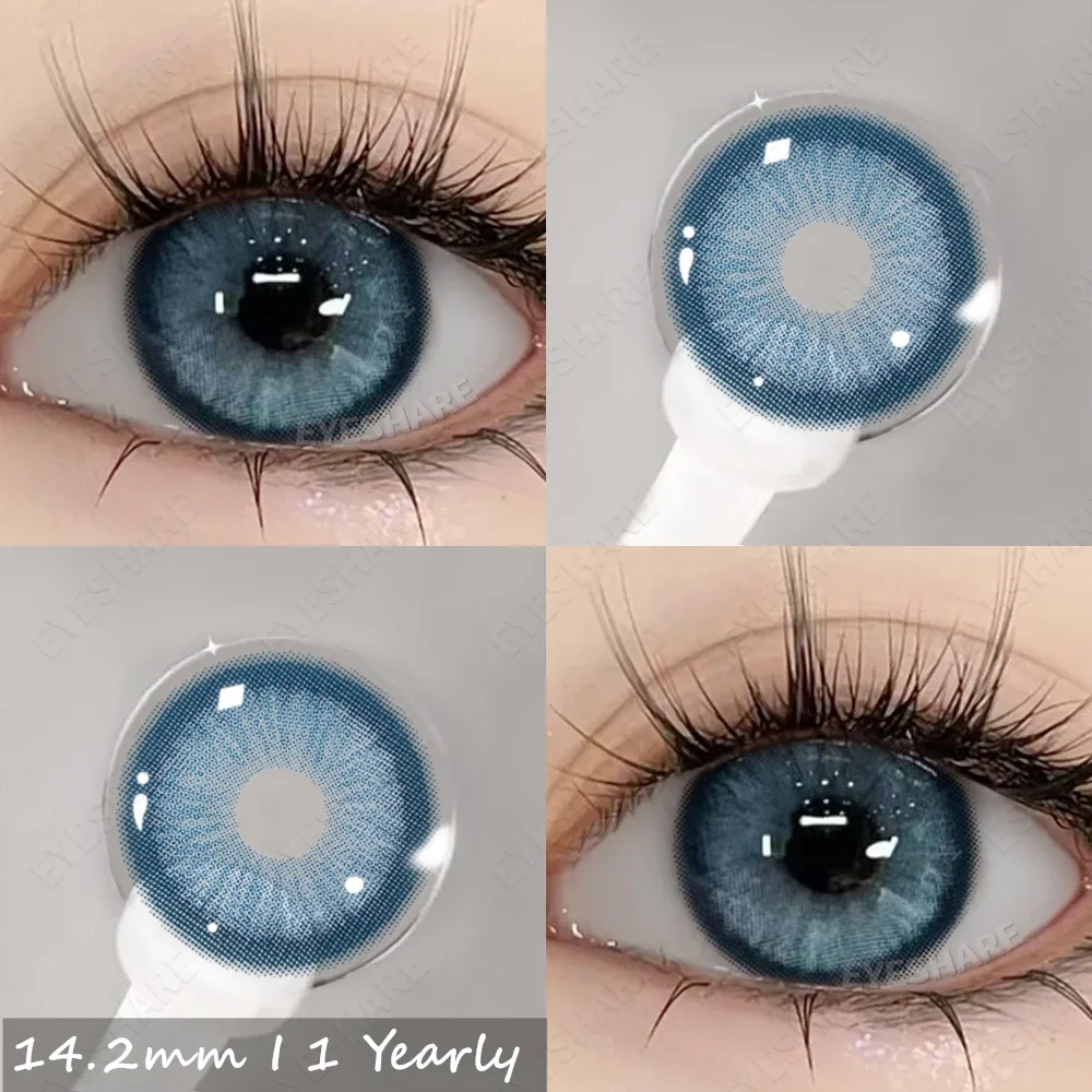 Vibrant Blue Yearly Contact Lenses – Natural Look