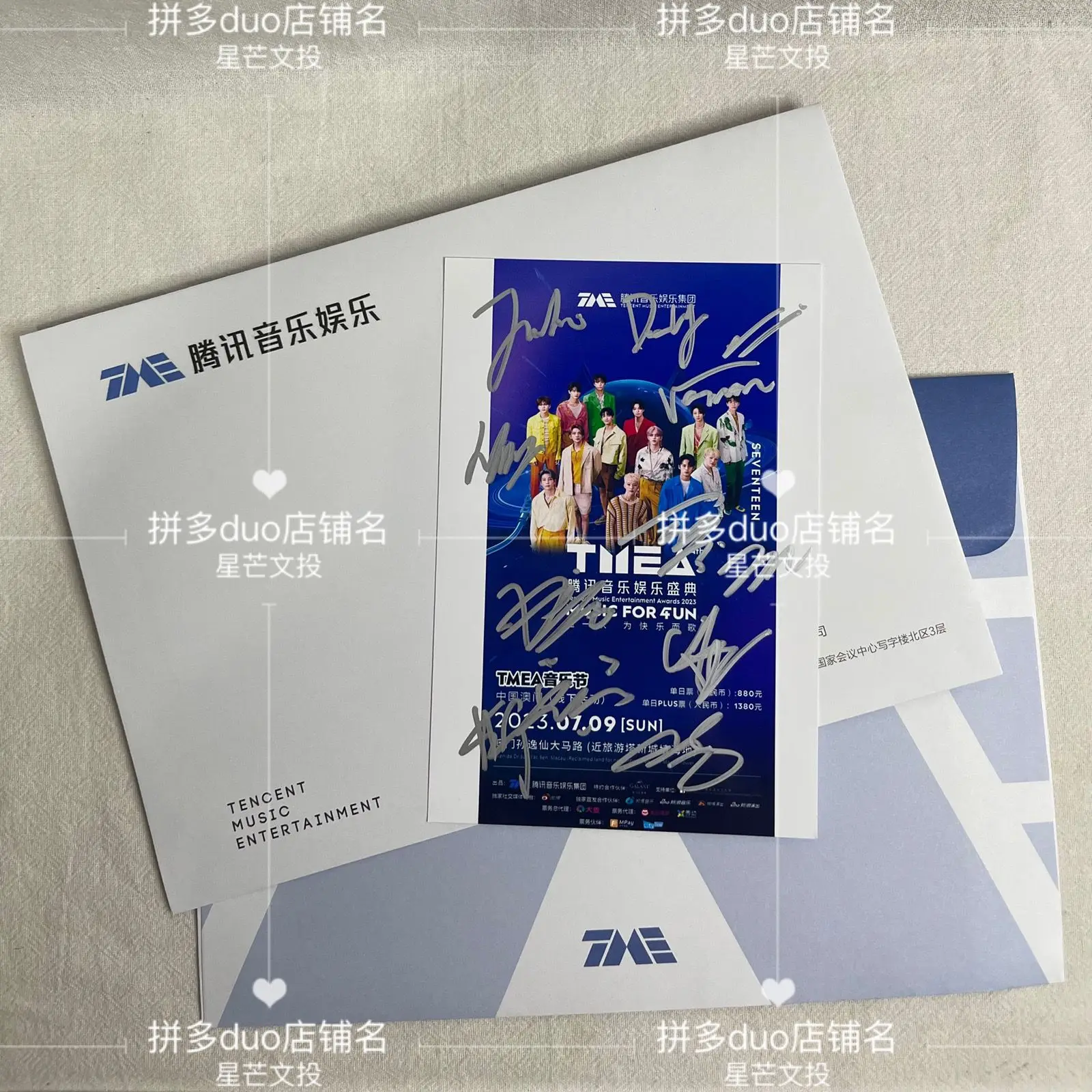 

TMEA Music Festival SVT Zhang Jie Zhou Shen фото с автографом 6-дюймовый непечатный подарок на день рождения для друга