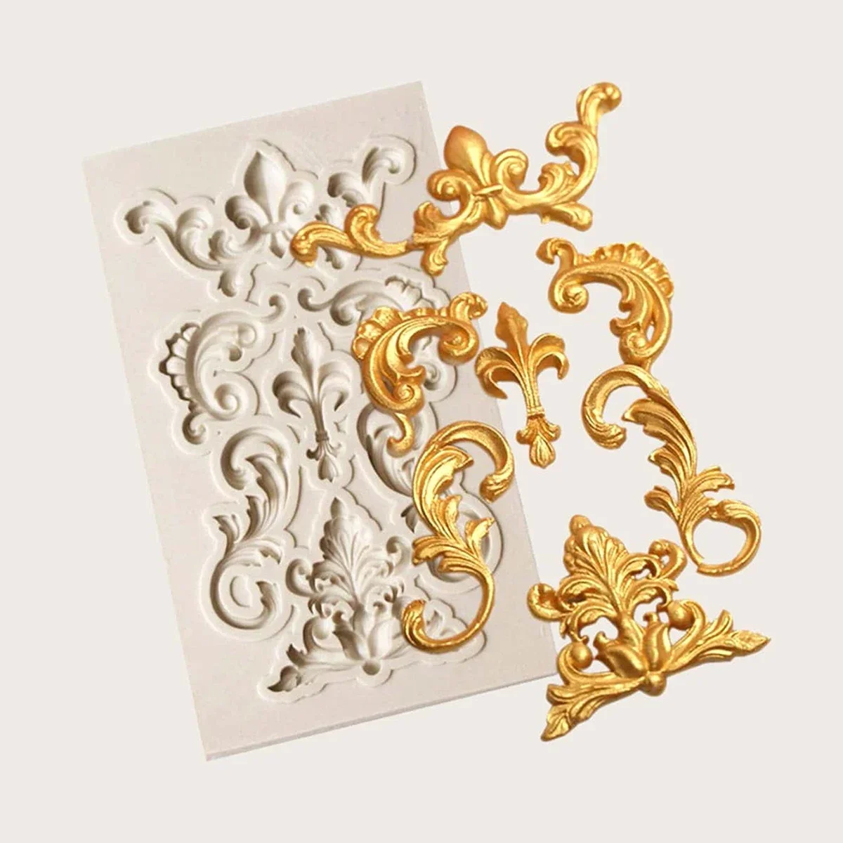 Duże zdjęcie silikonowej formy vintage flower