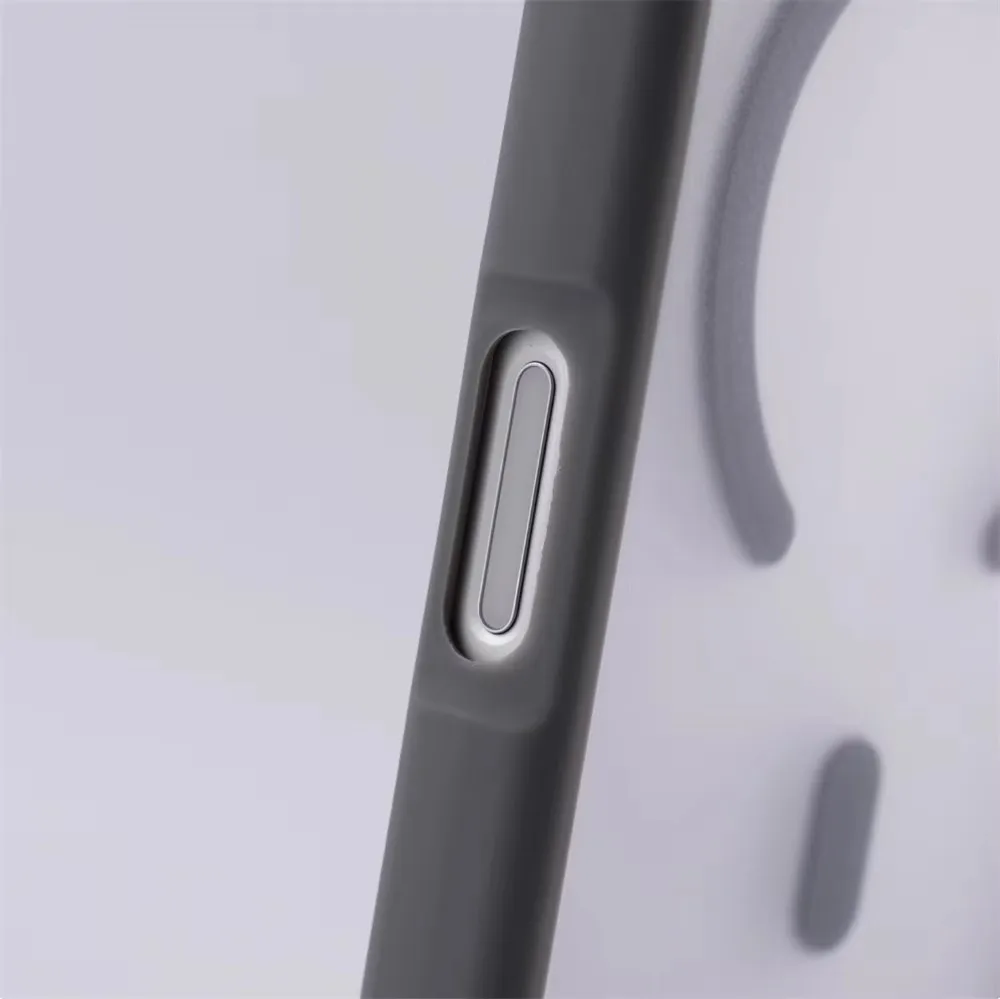 Luxury Matte Translucent Magnetic Shockproof Phone Case with Wireless Charging Capability