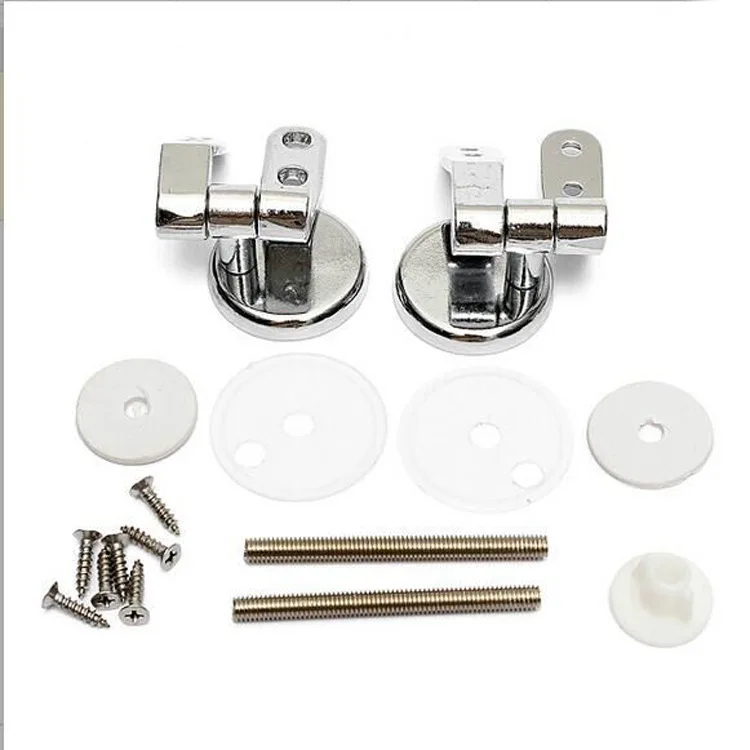 Description Picture 2 of itemBathroom Zinc Alloy Toilet Seat Hinges Toilet Lid Hinge with Screw Fittings Replacement Parts Hardware Accessories
