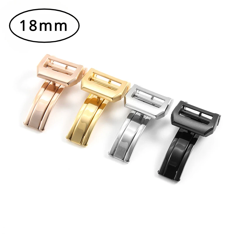 

Аксессуары для часов Пряжка для IWC 18 мм фотоэлемент Португалия семь дней Таймер Бабочка застежка из твердой нержавеющей стали