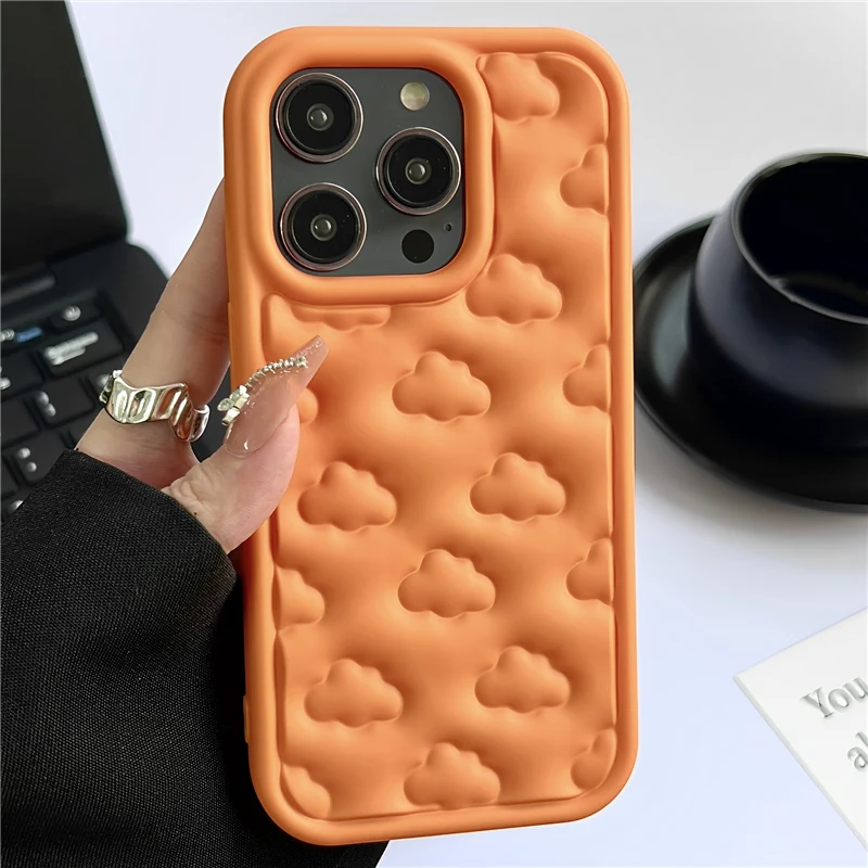 Cute 3D Clouds Soft Silicone Case For iPhone