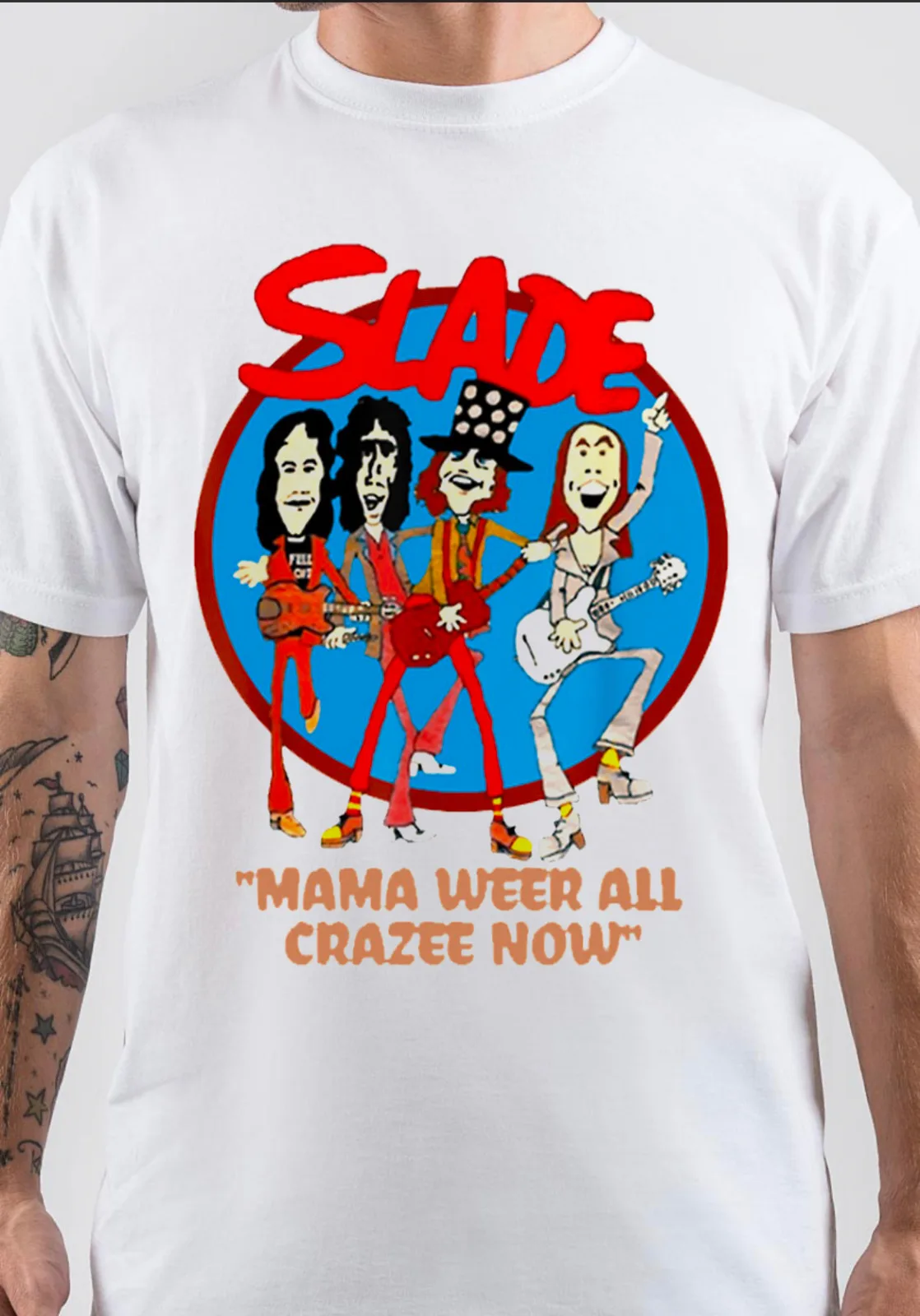 Slade Mama Weer All Crazy Now T-Shirt Full Size S A 5Xl Ha1857
