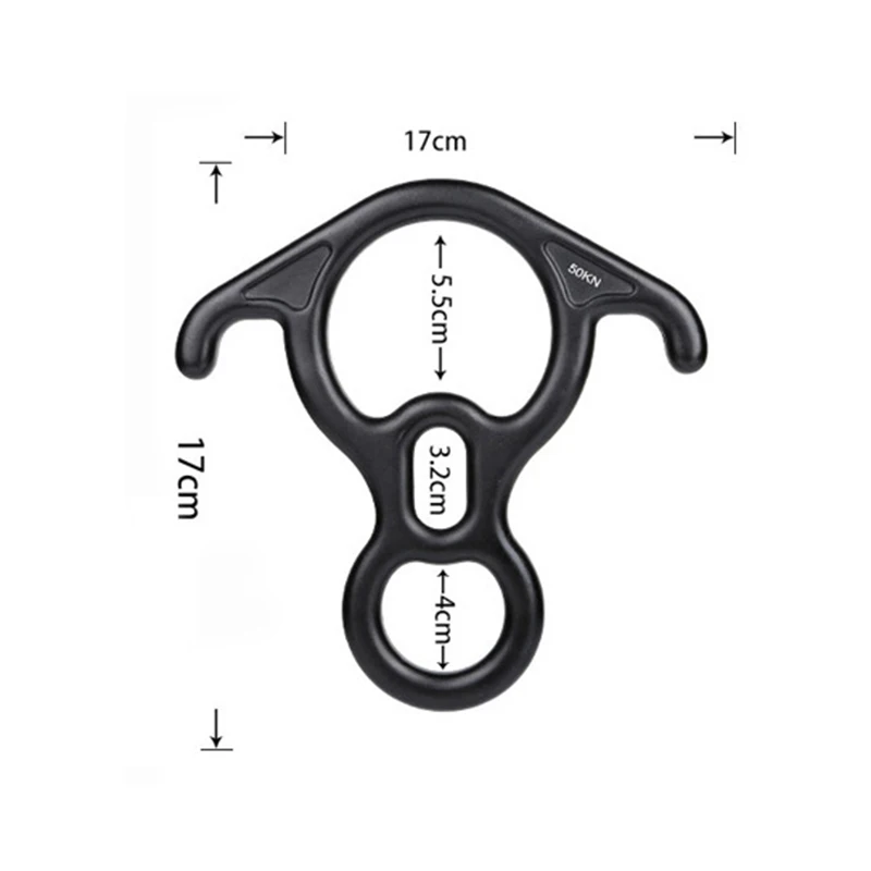 Rock Climbing Equipment 50KN Descender For Rock Climbing