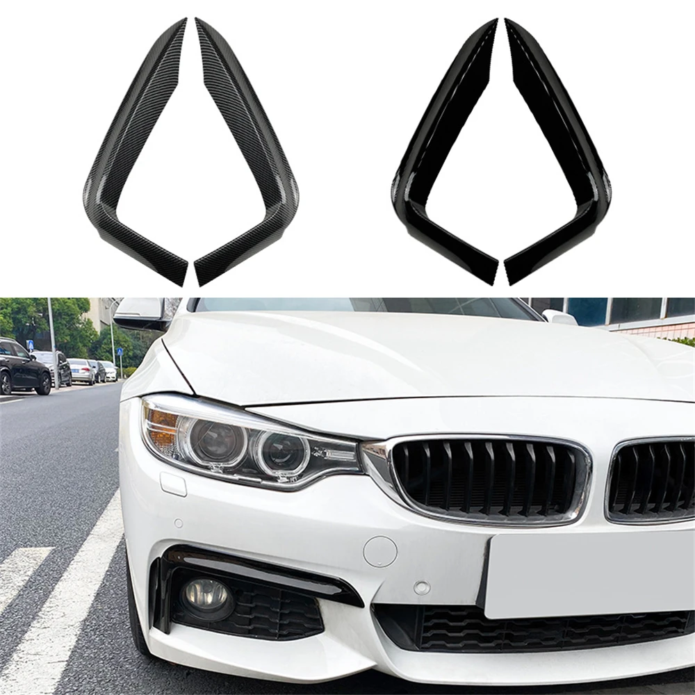 

For 2014-2020 BMW 4 Series F32 F33 F36 M-Sport 420i 428i 435i 440i M-tech Front Upper Trims Splitters Spoiler Kit Fog Lamp Cover