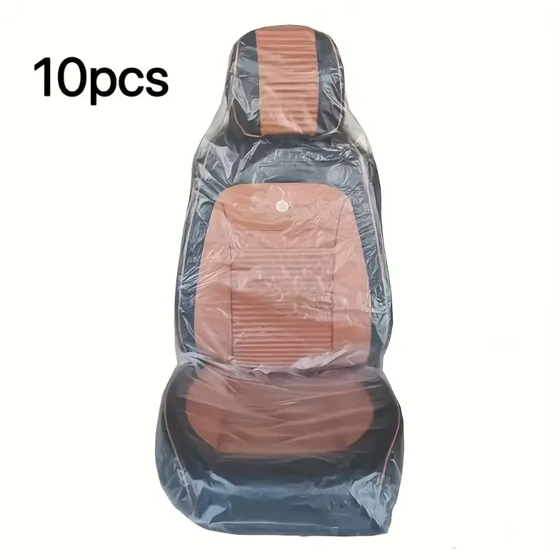 10 pezzi coprisedili per auto usa e getta protettivi anti-fouling protezione antipolvere impermeabile forniture interne per auto universali - immagine 2