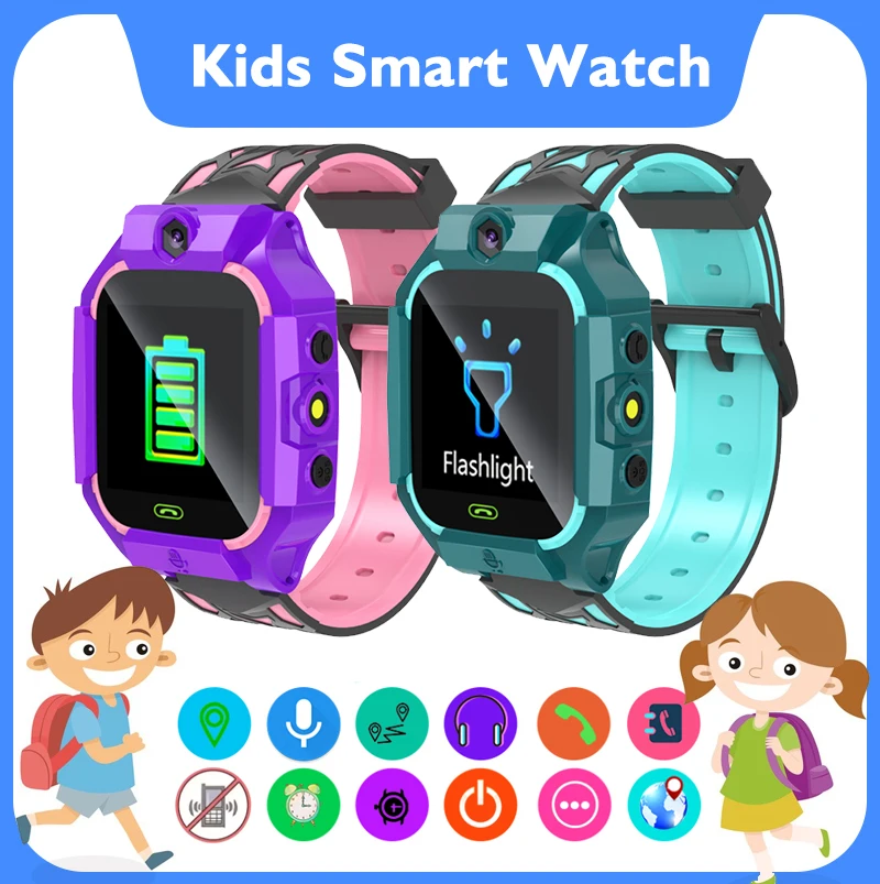 Bambini Smart Watch Videochiamata Sos Phone Watch Life Waterproof Lbs Base Station Child Smartwatch Camera Monitor Tracker Location