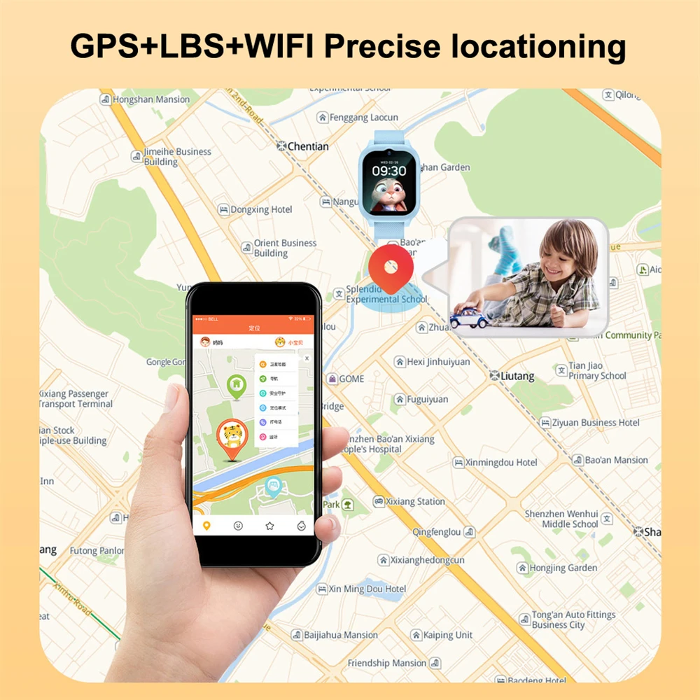 어린이 GPS 추적 시계, SOS 영상 통화, 스마트 워치 전화, 손목 목 알람 시계, 안전 추적기, 4G SIM 카드