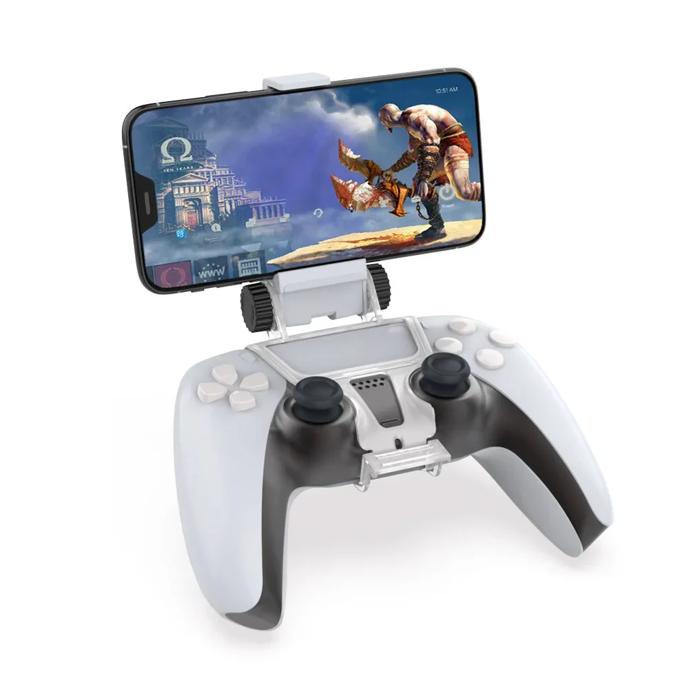Para ps5 controlador dualsense acessórios do telefone móvel braçadeira clipe titular aperto do telefone inteligente suporte de montagem ajuste ângulo
