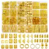 290Pcs Silver Gold Hair Beads Jewelry Braid Accessories Hair Clips Dreadlocks Braiding Braid Cuffs Metal Hair Rings Charms 1