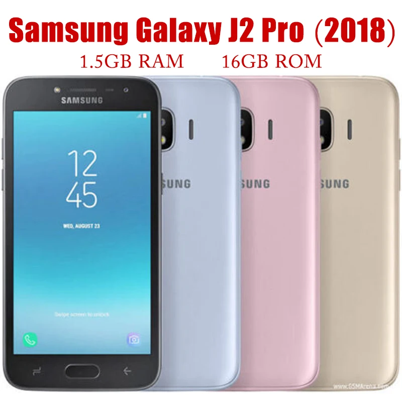 

Original Unlocked Samsung Galaxy J2 Pro (2018) J250 Quad-core 5.0 Inches 1.5GB RAM 16GB ROM 8MP Camera 1080p Android Cell Phone