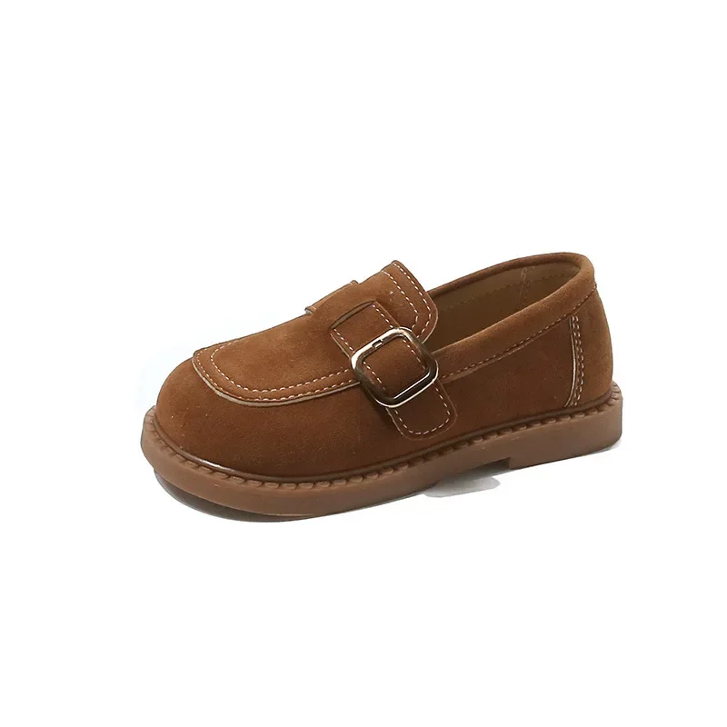 Girls Flats Spring Fall Shallow Lazy Loafers Shoes for Kids Girl Comfortable Soft Suede Sneaker Casual School Shoes Child I02111 6
