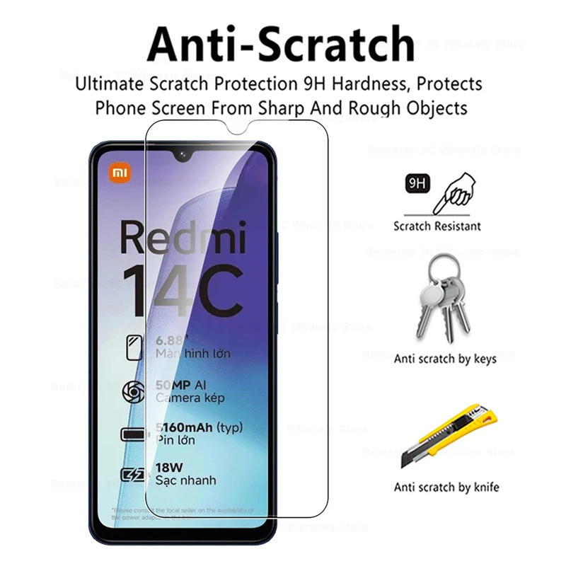 Premium HD Clear Tempered Glass Screen Protector Set (4-Pack)
