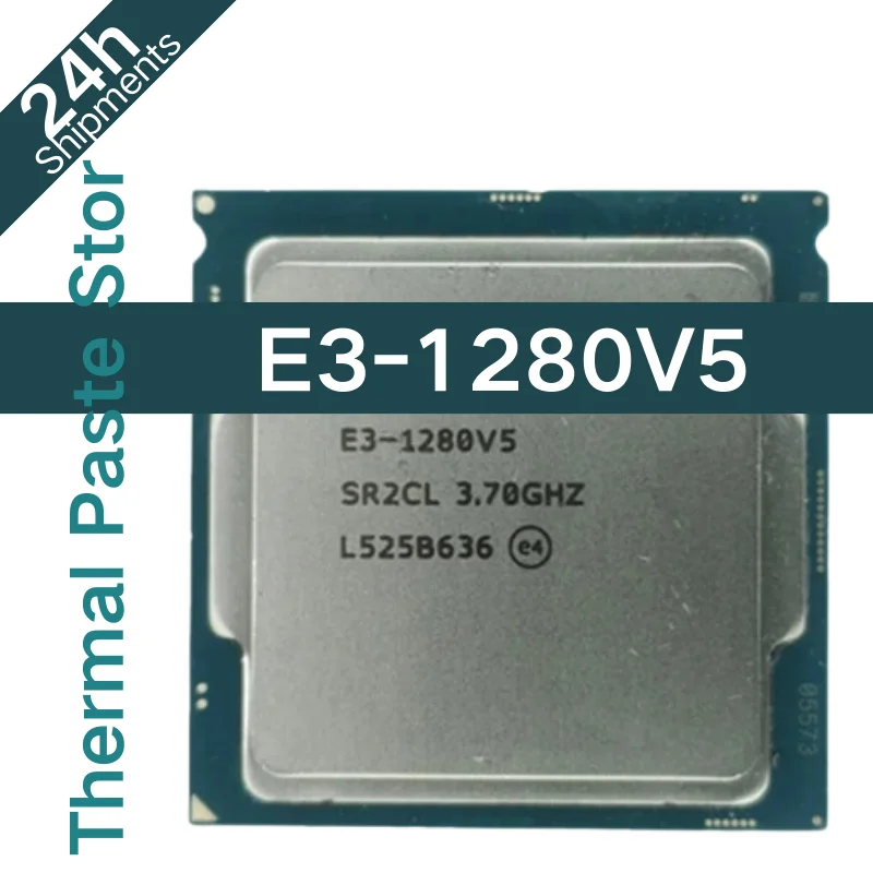 Used Xeon E3 1280 V5 1280V5 E3-1280V5 Processor 3.7GHz LGA 1151 8MB 80W Quad Core CPU