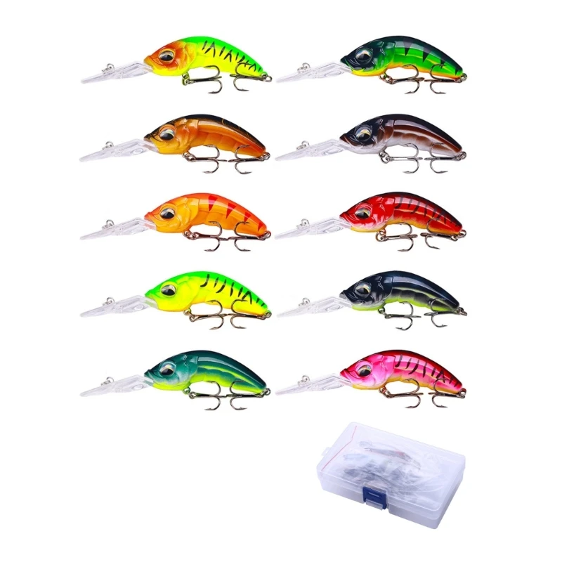 

157D Fishing Lures 12g Hard Baits Minnow Lures with Trebles Hook Swimbait Fish Baits