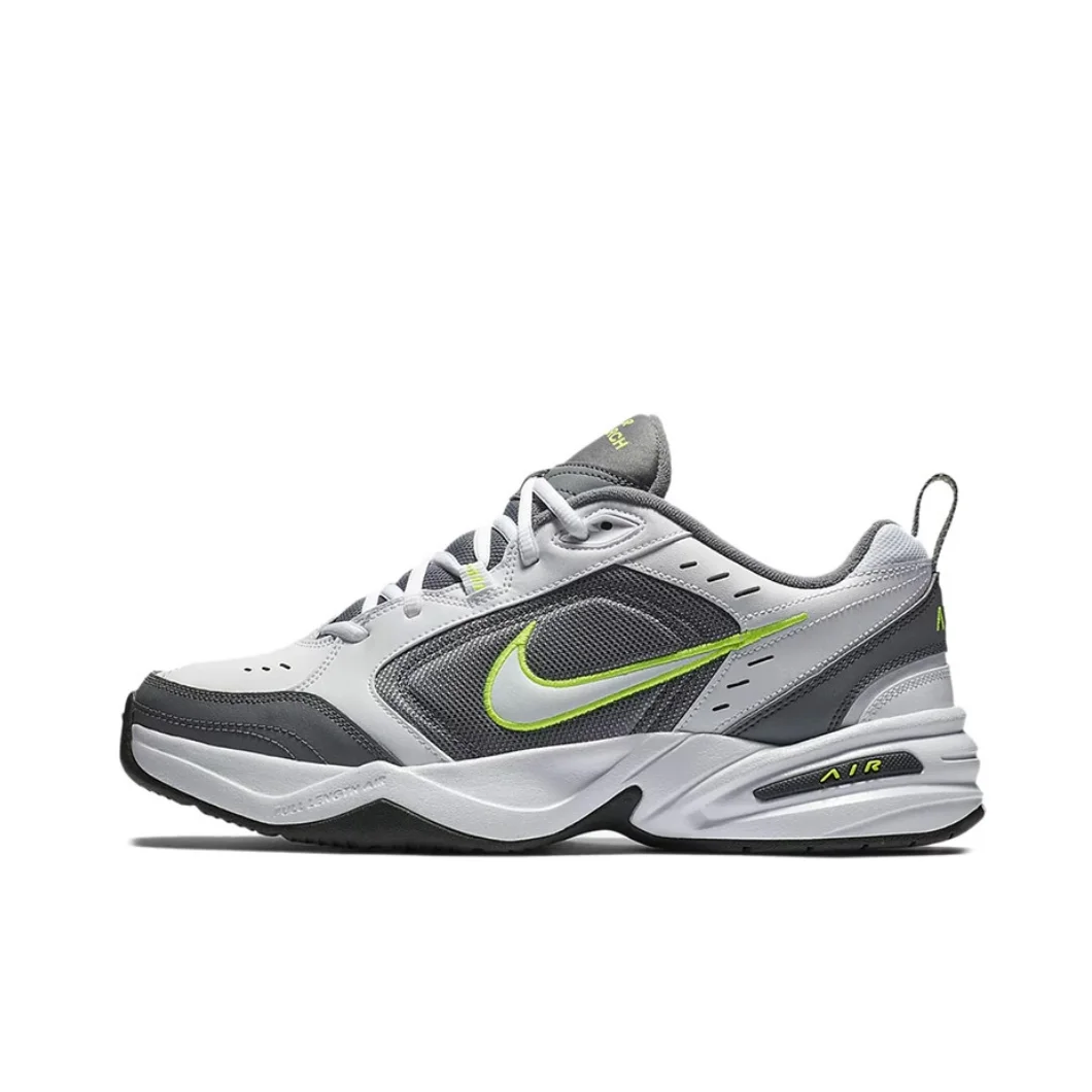 Iconic Brand Original Air Monarch 4 Low Men's and Women's Classic Retro Casual Thick Shoes Cushioned Comfort Sneakers Gray and Green