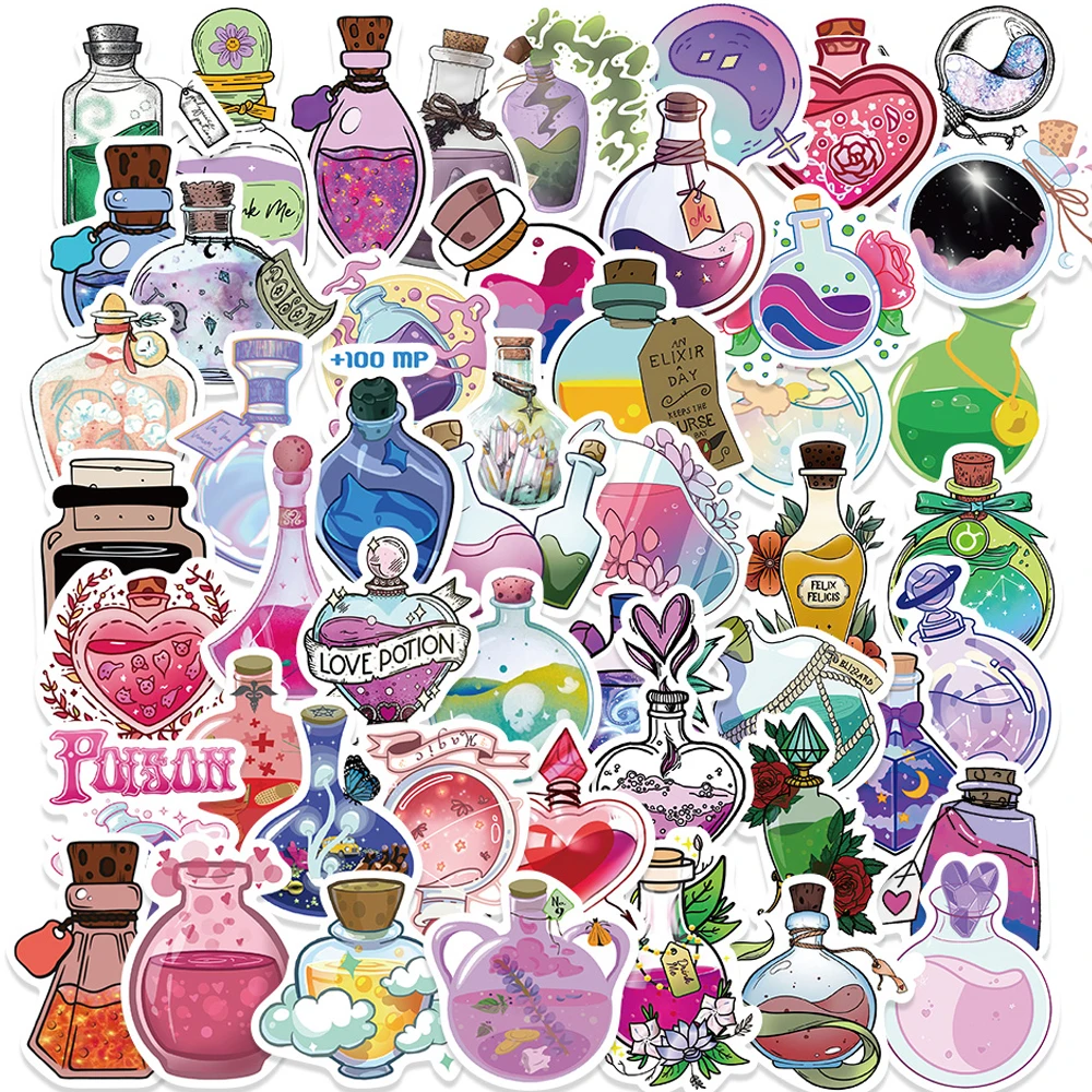 10/30/50pcs Cute Cartoon Anime Magic Apothecary Witch Stickers Aesthetic Laptop Notebook Luggage Diary Decoration Sticker Toy