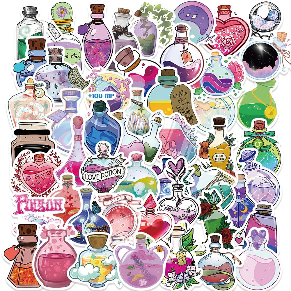 

10/30/50pcs Cute Cartoon Anime Magic Apothecary Witch Stickers Aesthetic Laptop Notebook Luggage Diary Decoration Sticker Toy