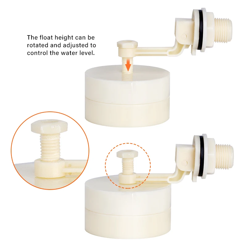 DN15T Kunststoff Wasser Tank Schwimmer Ventil Abgeschaltet Wasserstand Regelventil Automatische Füllung Aquarium Aquarium Wasser – Detail 6