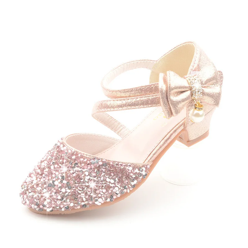 Girls Sandals Kids Princess Glitter Shiny