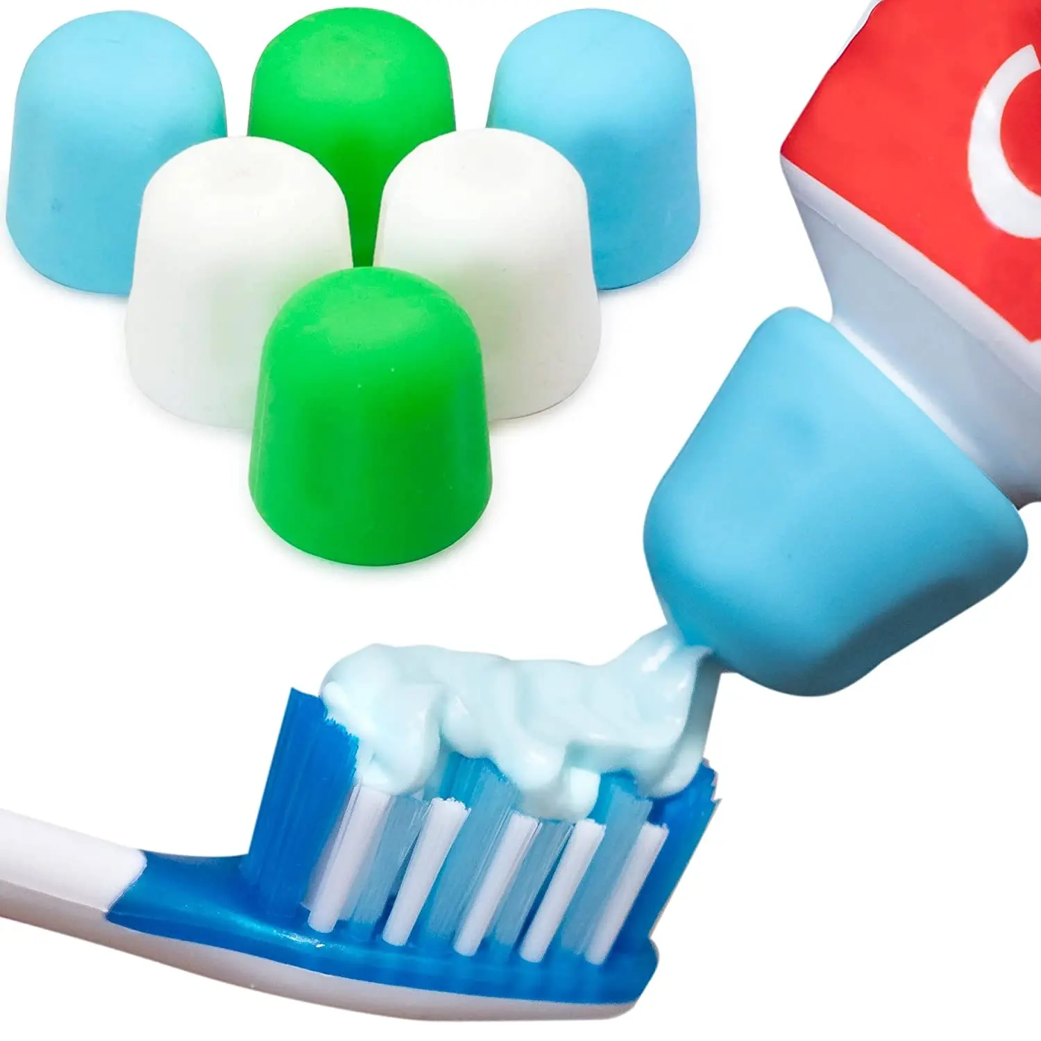 5 Pcs Toothpaste Cap Self Closing Reusable Silicone Toothpaste