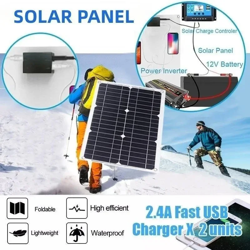 12V to 110V/220V Solar Panel System Solars Panels + 4000W Inverter Kit Battery Chargers Controller Complete Power Generation solar panel kit solar controller grid solar inverter