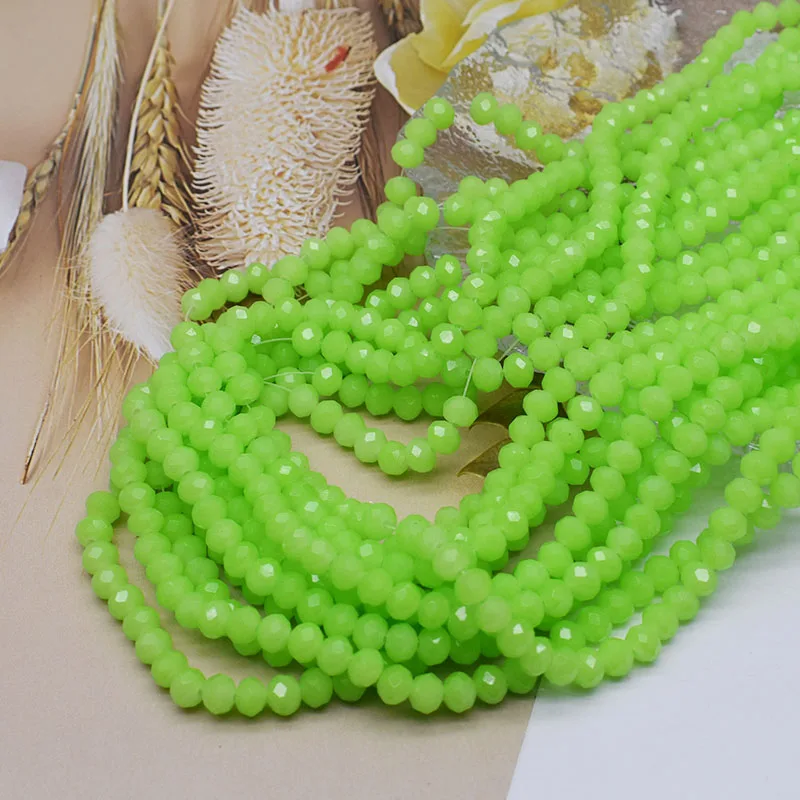 Cheriswelry 10 fili di perline sfaccettate a rondelle, in vetro, 8 mm, placcate in colore AB, perline distanziatrici abaco per la realizzazione di gioielli, bracciali, collane, colore nero