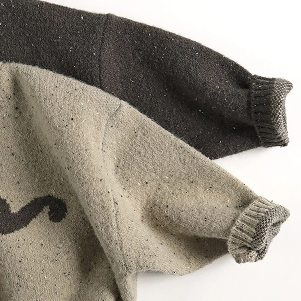 Kids Knit Sweaters Loose Style O Neck Pullover