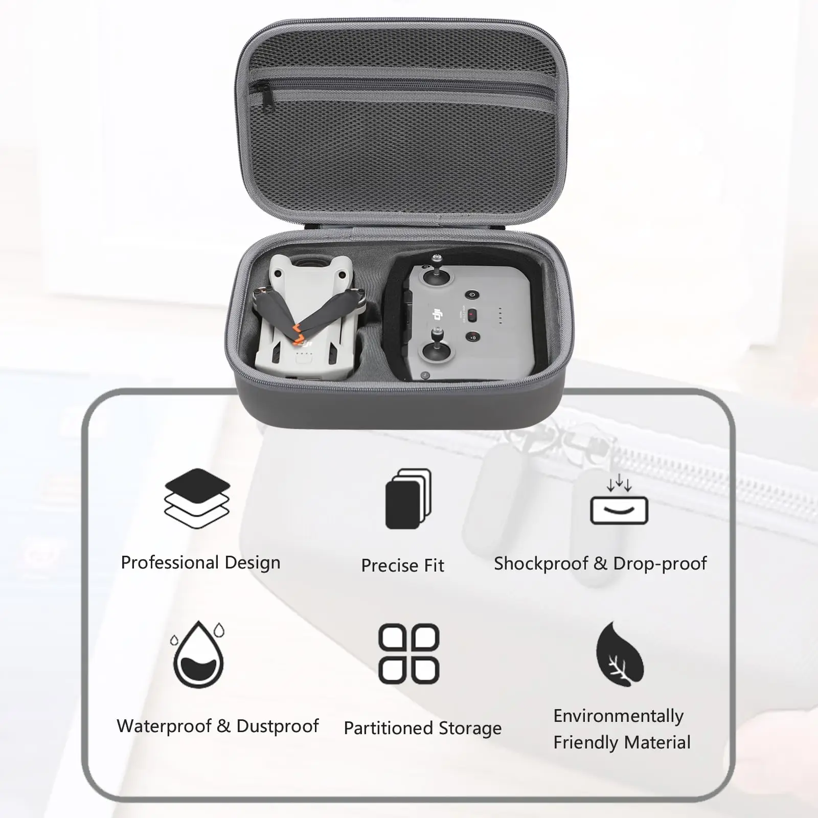 Storage Bag for DJI Mini 4 Pro -Mini 4 Pro Drone Case Hard Shell Travel Carrying case Compatible with DJI Mini Accessories