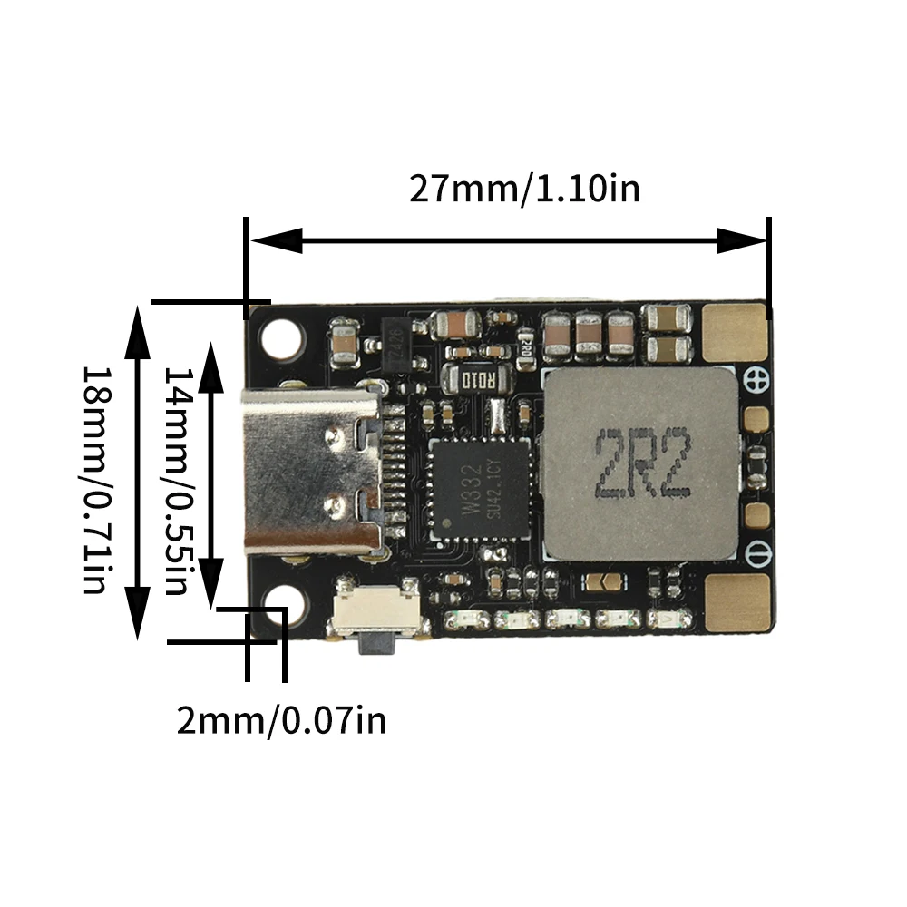 Module chargeur multiport 18W USB-C PD QC3.0 pour batterie lithium 3.7V/4.2V