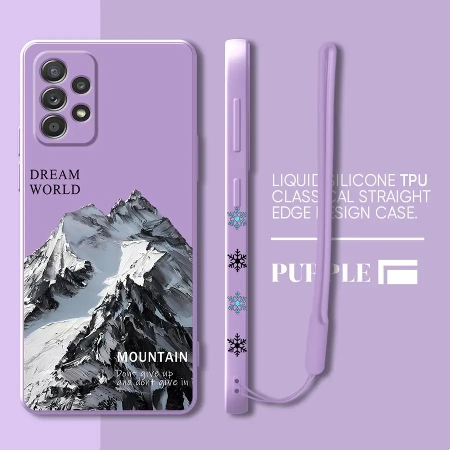 Snow Mountain TPU Phone Case - Elegant Winter Design