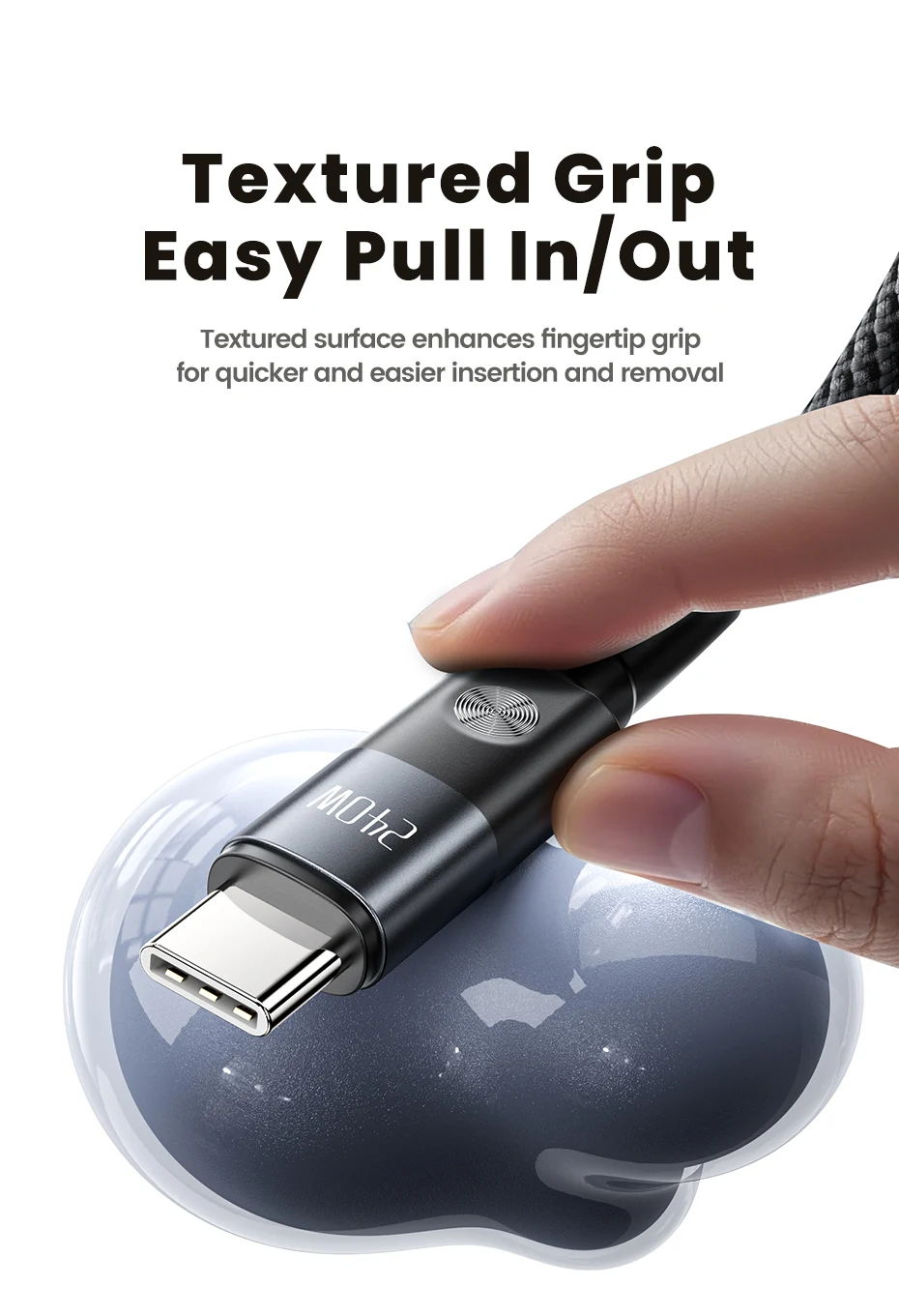 Toocki PD 240W Ultra Fast Charging USB C Cable 5A Type C Super Charge Textured Grip Data Cord for Laptop Xiaomi17 iPhone MacBook