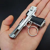 1:3 Mini Desert Eagle Toys Guns Arms Alloy Key Chain Pistol Metal Model Pistolas PUBG Toy Gun Arms Gun Decoration Toy 2
