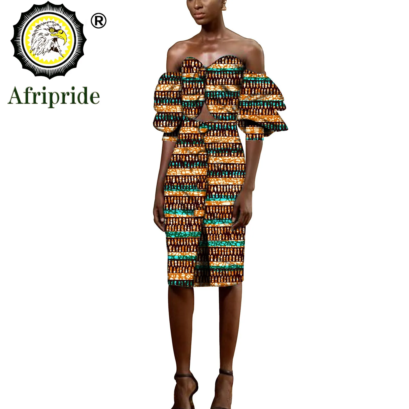 African Clothes for Women Crop Top and Print Skirts 2 Piece Set Sexy Fashion Outfits Off Shoulder Casual Plus Size Wear S2026019