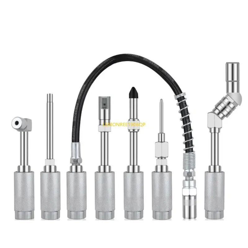 N80F Grease Guns Adapter Nozzle Couplers Fittings, 90 Degree Lubrication Tool Suitable for Hard to Reach Fittings Repair Shop
